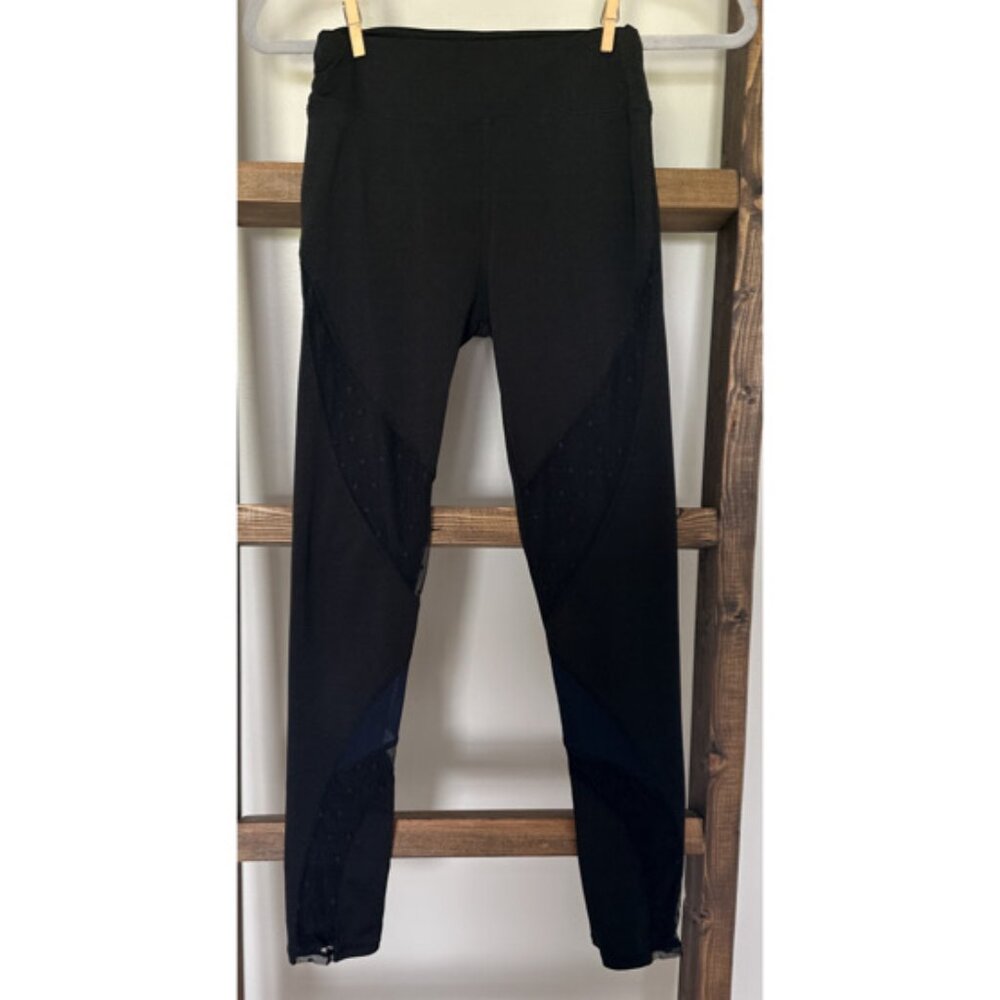 LIDA Collection Black Mesh Panel Leggings - Size S/M